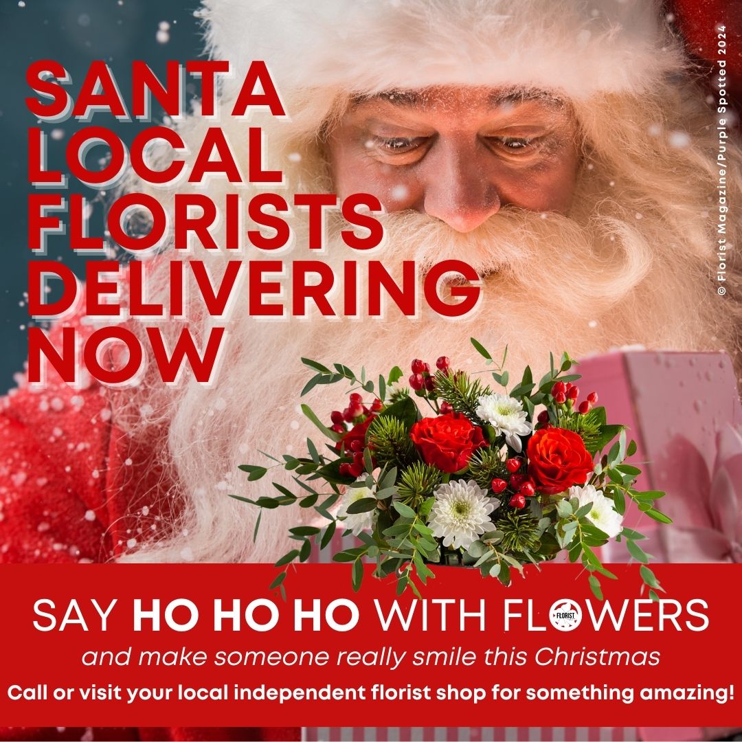 Santa Florist delivering