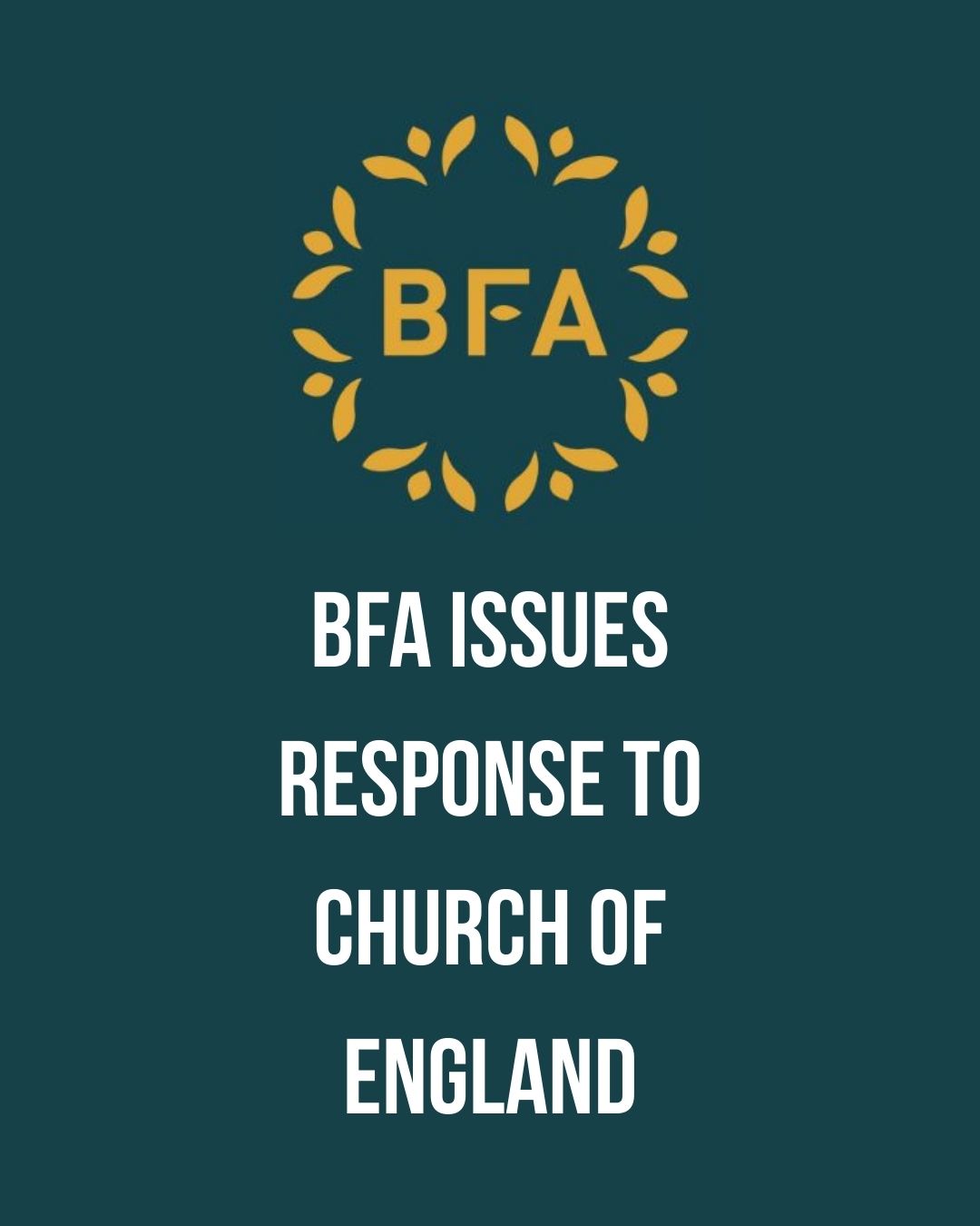 BFA respond to Church Synod motion 
